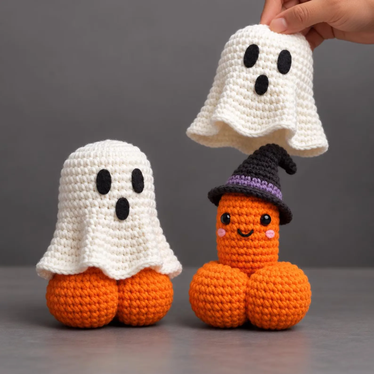 Photo: a group of ghosts in different colors